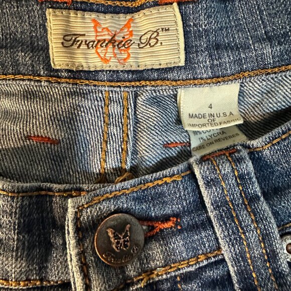 Frankie B Jeans Size 4 Bootcut Bird Embroidered on back pocket Vintage - Picture 10 of 10